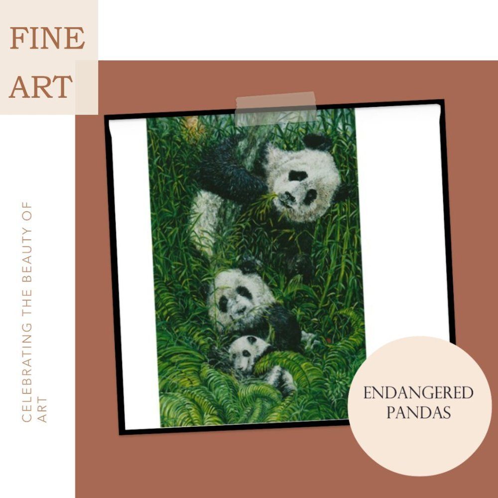 "Endangered Pandas" by Susan Andreason Seriolithograph